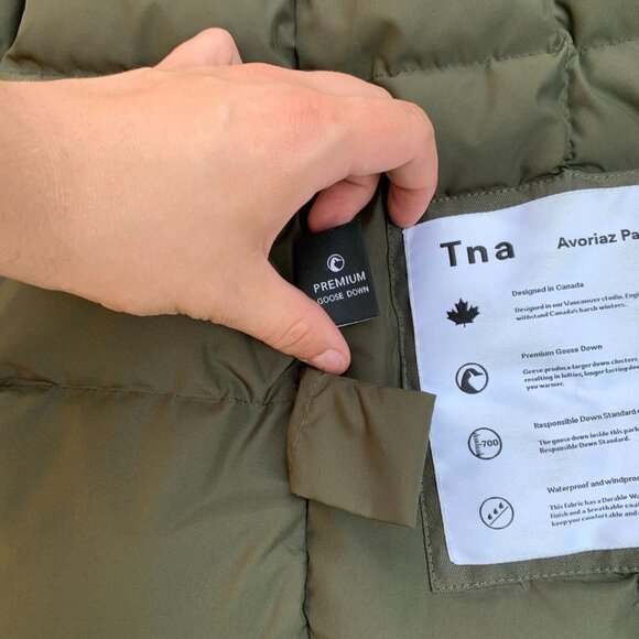 TNA Avoriaz Parka Jacket Green Small - Picture 5 of 14